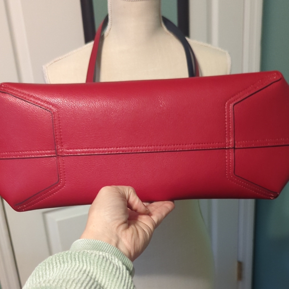 Kate Spade Reversible Red/Cherries Leather Tote Bag with Spacious Interior - Picture 3 of 5